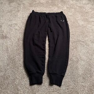 BLACK TRUE RELIGION CUFFED SWEATPANTS